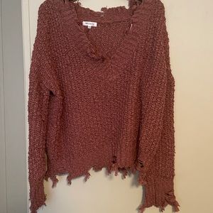 Boutique Distressed Sweater